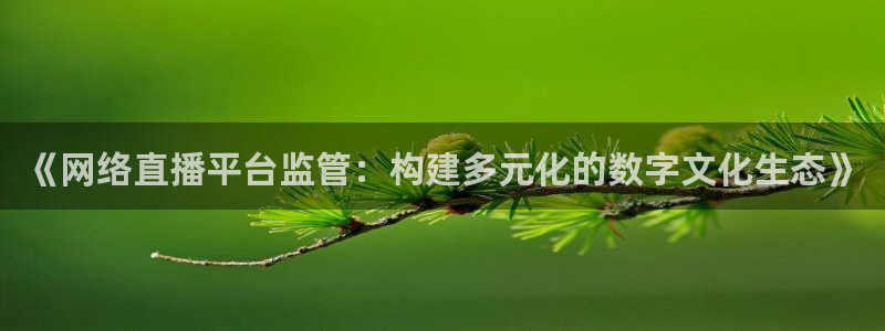 龙门直播体育免费观看：《网络直播平台监管：构建多元化的数字文化生态》
